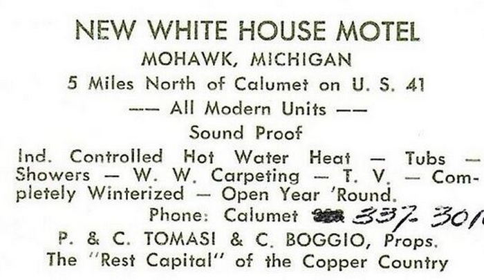 White House Lodging (White House Motel) - Vintage Postcard (newer photo)